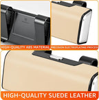 Car Sunglasses Holder for Sun Visor, Button Leather Eyeglass Hanger and Interior Storage Box