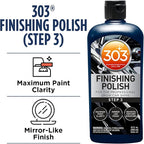 303 Products Finishing Polish for The Professional Show Car Shine - Maximum Paint Clarity - Mirror Like Finish - Removes 2500 Grit Scratches (Step 3), 12 fl. oz. (30703)