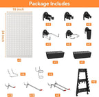 WALMANN Metal Pegboard Tool Organizer Boards with Pegboard Hooks, 24x48 in Tools Organizer Pegboard for Garage, Workbench, Pe