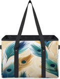 Reusable Grocery Bags Heavy Duty Shopping Bags Foldable Large Tote Bags with Long Handles & Hard Bottom