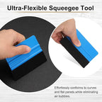 HARFINGTON 10pcs Car Vinyl Scraper 4inch Vinyl Squeegee Felt Edge Squeegee Tool for Car Window Tint Wallpaper Decal Sticker Installation Crafts Car Wrap Paste, Red