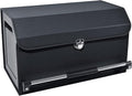 XCF Car Trunk Organizer, Leather Trunk Organizer for SUV with Lid and Sturdy Handle Car Storage Organizer (Black, 20.47 x 11.42