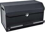 XCF Car Trunk Organizer, Leather Trunk Organizer for SUV with Lid and Sturdy Handle Car Storage Organizer (Black, 20.47 x 11.42