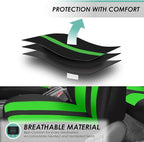 FH Group Car Seat Cover Full Set Striking Striped Car Seat Covers with Front Seat Covers and Rear Split Bench, Universal Fit 