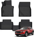 Auxko All Weather Floor Mats Fit for Mazda CX-30 2026-2020 TPE Liners Accessories All Season Guard Odorless Anti-Slip Floor Mats for Mazda CX-30 Black
