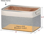 Kntiwiwo Foldable Storage Bin Collapsible Fabric Storage Basket Cube with Durable Handles Closet Organizer Bins for Organizin