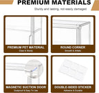 Wall Mount Adhesive Medicine Cabinet,Waterproof Small Bathroom Wall Cabinet with Detachable Partitions,Self Adhesive Farmhous