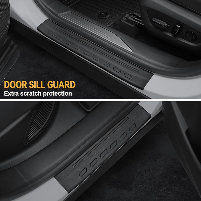 Floor Mats for Lexus RX350/RX350H/RX500h 2023-2026, All Weather Floor Mats Trunk Cargo Liner with Backrest Protectors and Door Sill Guards Accessories, Full Coverage Set (Not fit RX450h & PHEV)