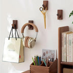HomeDo Adhesive Wall Hooks Hat Rack, Wooden Coat Hooks Wall Mounted, Decorative Hooks Single Organizer Hat Hanger Towel Rack,