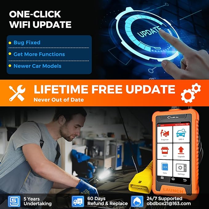 LAUNCH Creader Elite for Land Rover Jaguar OBD2 Scanner, Full System Diagnostic Tool, Bi-Directional Scan Tool, All Reset