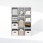 Furinno Reed Closet Organizers and Storage, 11-Cube Closet Organizer, Open Shelf Closet Storage, for Wardrobe, Bedroom, Livin