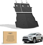 LASFIT Cargo Trunk Mat with Backrest Mats for Toyota RAV4 2025 2024 2023 2022 2021 2020 2019 (Include Hybrid) All Weather TPE Rear Cargo Liner Custom Fit Waterproof RAV 4 Accessories, Black