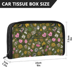 Car Tissue Holder Car Visor Organizer Tissue Box Holder for Car Sun Visor Organizer with Car Vehicle Accessories Essentials Interior for Women Men Darkmuted Hearts Clovers St.Patrick