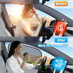ZATOOTO Tesla Model Y Window Shades for Front Window Driver Side Window Cover Transparent Static Cling Film | Block 90% UV & Heat | No Adhesive, Easy Install | Enhanced Visibility, Interior Protection