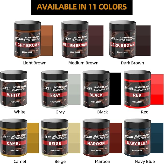 Leather Recoloring Balm, Leather Color Restorer, Leather Restorer for Couches, Leather Scratch Remover, Leather Scratch Repai