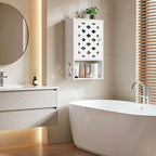 Wall Bathroom Cabinet Over The Toilet, Small White Medicine Cabinet with Shelves, Space-Saving Storage Organizer for Bathroom