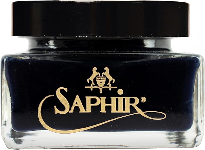 Saphir Medaille d'Or Pommadier Cream 75ml – Natural Cream Leather Shoe Polish, Leather Conditioner for Boots, Handbags