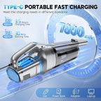JONYJ Handheld Vacuum Cordless, 16000PA Strong Suction Hand Held Car Vacuum Cleaner, Portable Hand Vacuum Rechargeable with M
