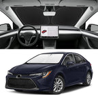Custom Fit Windshield Sun Shade for Toyota Corolla 2020-2026 (Not for Corolla Cross), Blocks UV & Heat, Front Window Sunshade Accessories, Easy Fold & Store Keep Your Car Cooler