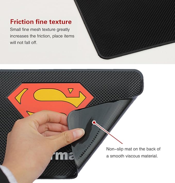 Tianmei 10.6in x 6.1in Extra Large Size Anti-Slip Rubber Pad, Car Dashboard Universal Non-Slip Mat use for Cell Phones, Sungl