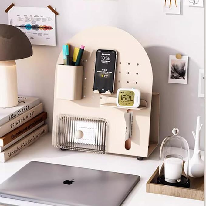 Makeup Storage Box Metal Makeup Organizer Rack Box, Countertop Organizer for Cosmetics, Vanity Holder for Lipstick, Brushes, 