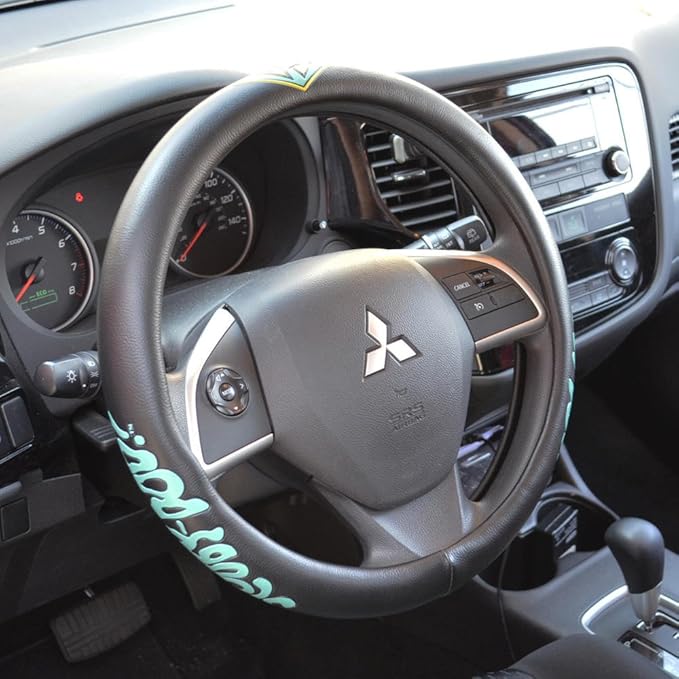 BDK Warner Brothers Scooby Doo Car Steering Wheel Cover - Non-Slip Ergonomic Grip Lining - Durable Faux Leather Steering Wheel Cover - Easy Installation 14.5-15.5 in Diameter Car Accessories (Black)