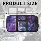 Wolf Car Sun Visor Organizer Card Cash Pouch with Multi-Pocket Pouch Case Bag for License Pen Key Auto Interior Accessories for SUV
