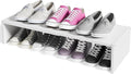 Cidaziya Expandable 1 Tier Shoe Rack for Shoe Cabinet, 1 Tier Stackable White Shoe Shelf Organizer for Closet, Sturdy Metal a