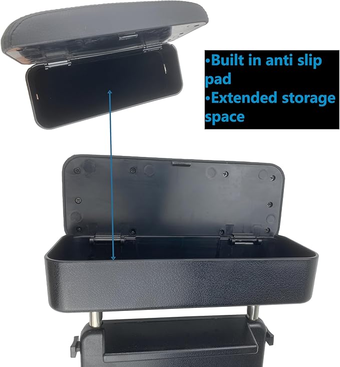 Arm Rest for Car,Car armrest Car arm Rest,Seat Gap Storage Box,Car Seat Gap Filler Organizer,Forearm Wrist Support Adjustable Armrest,Car Central Liftable Armres Storage Organizer Box Black