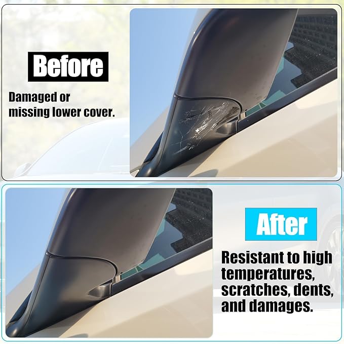 Jaronx Compatible with Tesla Model Y Mirror Holder Lower Cover 2018-2024, Left Driver Side Rearview Mirror Bracket Bottom Base Cover Replacement for Tesla Model Y Accessories 8202108