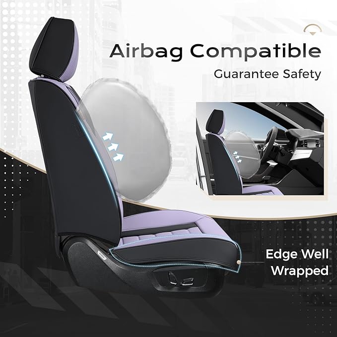 Coverado Car Seat Covers, Front Covers for Cars, Car Seat Cover Front Seats, Automotive Seat Cover, Waterproof, Leather Car S
