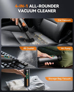 Car Vacuum, Handheld Vacuum Cordless with 21000Pa Powerful Suction & 3 Modes, 4-in-1 Portable Hand Held Mini Vacuum Cleaner R