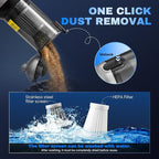 Saker Car Vacuum Portable Cordless 20000Pa Suction Power 4 in 1 Handheld Vacuum&Air Duster with LED Light Type-C Charge Porta