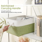 Large Storage Baskets- 15.7x11.8x8.26 inch Storage Bins for Shelves and Closet Organizing, Foldable Fabric Bin for Home Organ