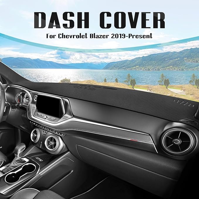 FIILINES Dash Cover for 2019-2026 Chevrolet/Chevy Blazer, Dashboard Mat Accessories Dash Cover Sunshade Nonslip Mesh Protecto