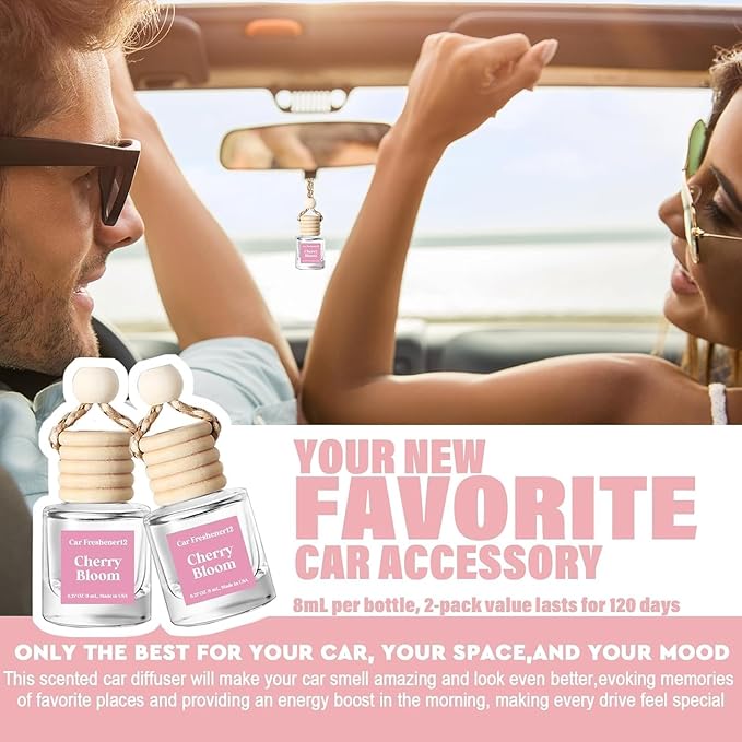 Car Air Freshener Hanging 2 Pack, Air Freshener Diffuser for Cars, Air Fresheners Diffuser oil For Car,Car Air Freshener For 