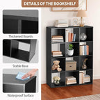 SUPER DEAL 12 Cube Storage Organizer, Open Shelf Bookcase, Wood Cubical Shelves Closet Cabinet Display Unit with 6 Removable 