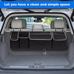 Trunk Organizer - Car Organizer, Car Trunk Organizer, Large Capacity Backseat Trunk Organizers, Collapsible Car Storage Bag wit