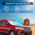 for Ford Escape 2013-2019 Windshield Sun Shade - 4 Layers Car Sunshades for Front Windows Shade Cover Custom Fit Escape Sun Visor 250T Retractable Shade Blocks UV Rays Car Accessories