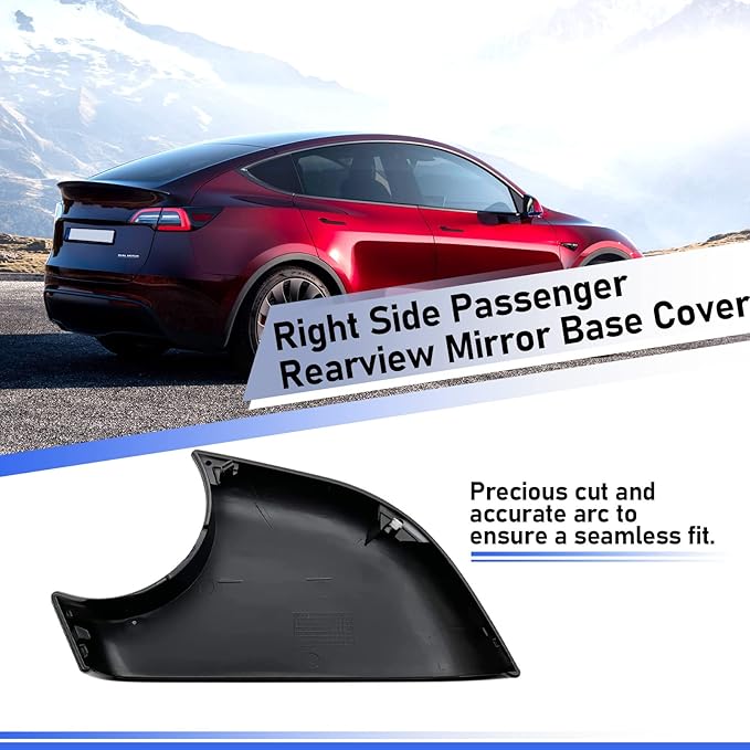 Jaronx Compatible With Tesla Model 3 Mirror Bottom Cover 2017-2025, Right Passenger Side Rearview Mirror Lower Base Cover Bottom Trim Replacement For Tesla Model 3 Accessories(Right)