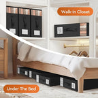 StorageTastic 6 Pack Bed Sheet Closet Organizers and Storage,Sturdy Foldable Storage Containers with Window and Label,Storage