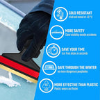 Car Ice Scraper Brass Blade - Fast, Effortless, efficient & Easy - Brass Ice Scrapers for Car Windshield Ice Scraper - Brass Ice Scraper for Car - Original Murska from Europe - Winter A053 Black Red