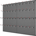 WALMANN 12"x16" Metal Pegboard Panels and Hooks for Garage, Tool Storage Pegboard with Hook - Compatible with 1/8" & 1/4" Hoo