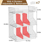 X-cosrack Egg Holder Countertop, 3 Tier Egg Rack with Labels Dividers to Separate Eggs, Stackable Wire Baskets for Fresh Egg,