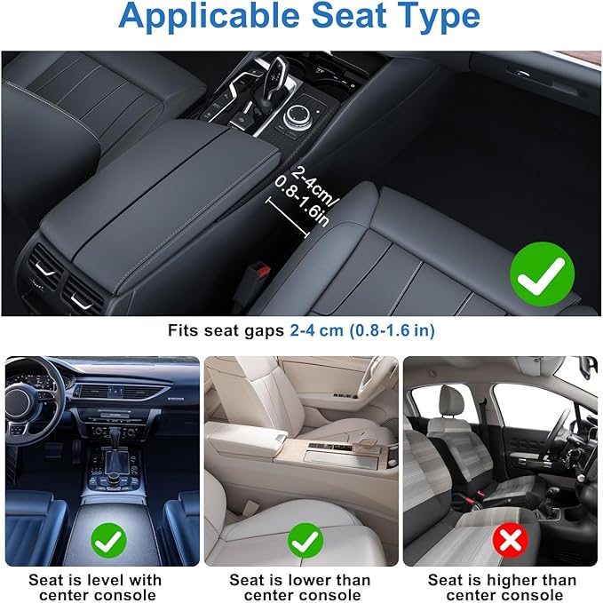 EEEKit Car Cup Holder, Car Seat Seam Wedge Cup Holder, Cell Phone Storage Organizer, Multifunction Glove Box Organizer