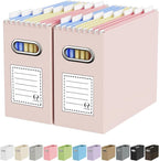 Oterri Cardboard File Organizer Box for Hanging File Folders Letter Size,File Box for Computer Desk,File Cabinet,Working Home