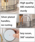 shuang qing Rotating Makeup Organizer for Vanity, High-Capacity Skincare Clear Make Up Storage Perfume Organizers Cosmetic Dr