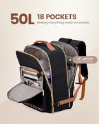 LOVEVOOK Travel Backpack for Women & Men 50L,Airline Approved Carry On Backpack Travel Essentials,TSA Carry on Luggage,Waterp