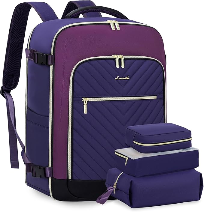 LOVEVOOK Large Travel Backpack for Women, TSA Carry on Backpack for Airplanes, 40L Personal Item Travel Bag for Women fits 17
