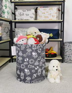 QUEENLALA Large Storage Basket,Laundry Hamper/Bathroom/Home Decor/Collapsible Round Storage Bin,Boys and Girls Hamper/Boxes/C